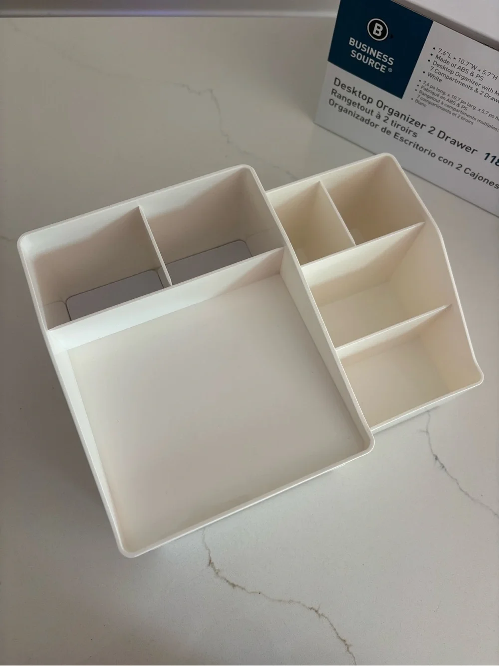 NEW Off White Two Desk Drawer Organizer Teacher Back to School